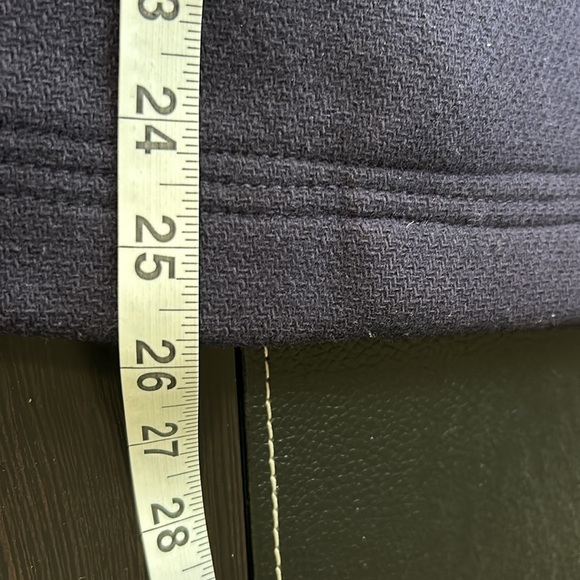 J Crew Stadium Cloth by Nello Gori Wool Blend Classic Pea Coat Navy Blue Sz 0 - Picture 13 of 13